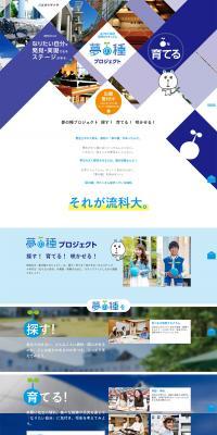 University of Marketing and Distribution Sciences LP design (Learning Materials / Shades of blue / Cool style) PC version
