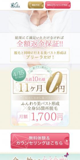 Bleela Hair Removal Salon LP design (Beauty services / White-based / Refined style) PC version