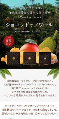 ローチョコレート ショコラ ドゥ ノワールのLPデザイン（スイーツ・スナック菓子／ブラウン系／オーガニック系）スマホ版