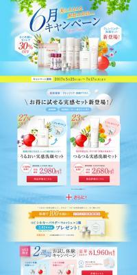 June Campaign LP design (Internet service / Shades of blue / Refined style) PC version