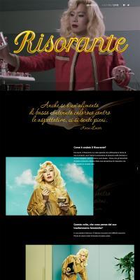 Restaurant LP design (food / Black-colored / Simple) PC version