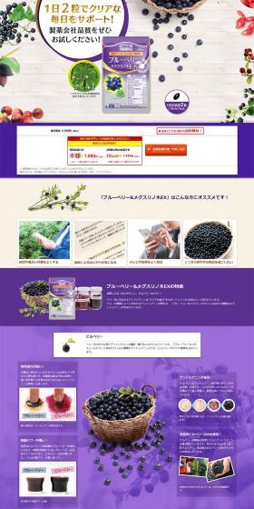 Blueberry & Mallotus japonicus Extract LP design (Health and Beauty Foods and Supplements / Purples / Trust and Safety) PC version