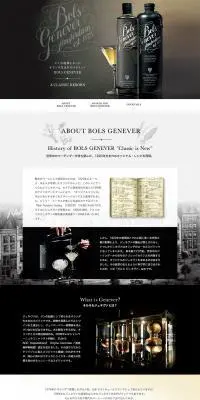 ボルス ジュネヴァのLPデザイン（飲料・お酒／ブラック系／かっこいい系）PC版
