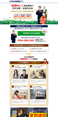 Try Home Tutoring LP design (Learning Materials / Green tones / Trust and Safety) PC version