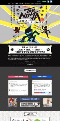 Special Exhibition "The NINJA: What's a Ninja!?" LP design (Services, Insurance, and Finance / Shades of grey / Japanese style) PC version