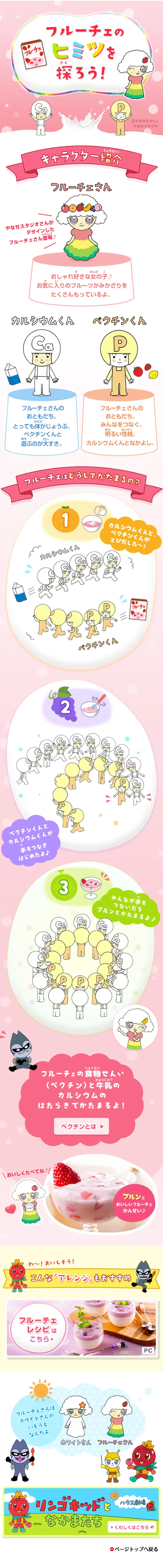 フルーチェのLPデザイン（食品／ピンク系／マンガ・イラスト系）スマホ版