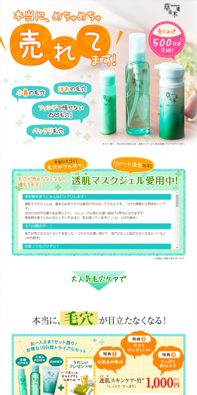 Translucent Skin Skincare - Bamboo LP design (Beauty, Skincare, Fragrance / Green tones / Cute style) PC version