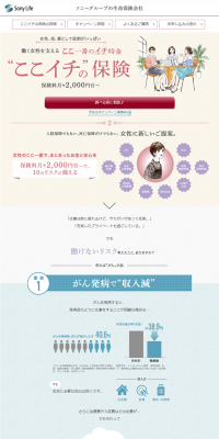 Kokoichi's Insurance LP design (Services, Insurance, and Finance / Beige tones / Simple) PC version