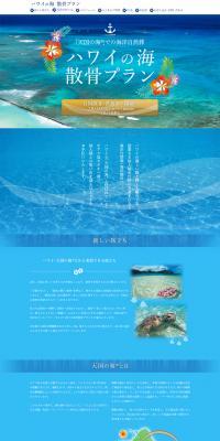 Hawaii Ocean Ash Scattering Plan LP design (Services, Insurance, and Finance / Shades of blue / Refreshing type) PC version