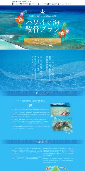 Hawaii Ocean Ash Scattering Plan LP design (Services, Insurance, and Finance / Shades of blue / Refreshing type) PC version
