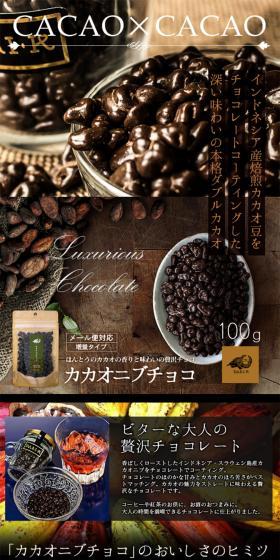 Cacao Nibs Chocolate LP design (Sweets and Snacks / Brown tones / Simple) PC version
