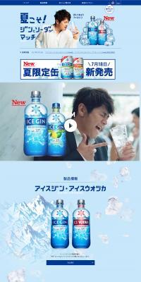 Ice Gin Ice Vodka LP design (Other alcoholic drinks / Shades of blue / Simple) PC version