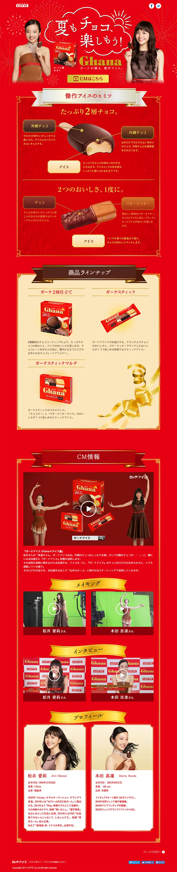 GhanaのLPデザイン（スイーツ・スナック菓子／レッド系／アート・芸術系）PC版