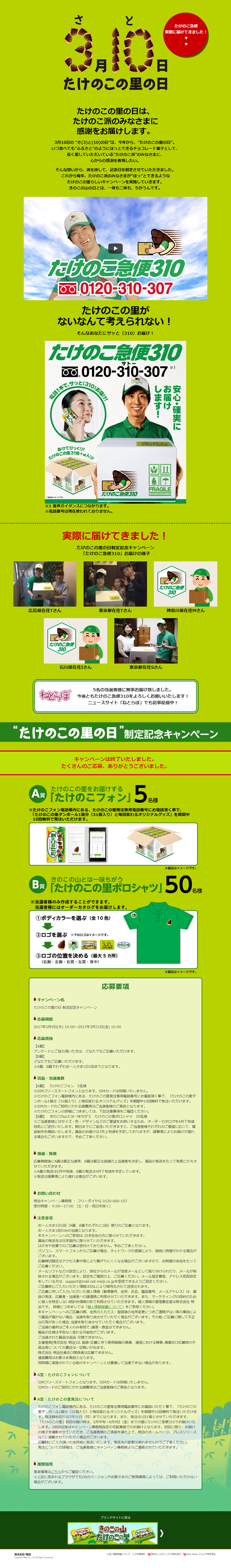 Takenoko Kyubin LP design (Services, Insurance, and Finance / Green tones / Simple) PC version