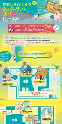おもしろびじゅつワンダーランド2017のLPデザイン（サービス・保険・金融／イエロー系／かわいい系）PC版