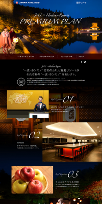 JAL x Hoshino Resorts PREMIUM PLAN LP design (Travel & Outdoor / Black-colored / Cool style) PC version