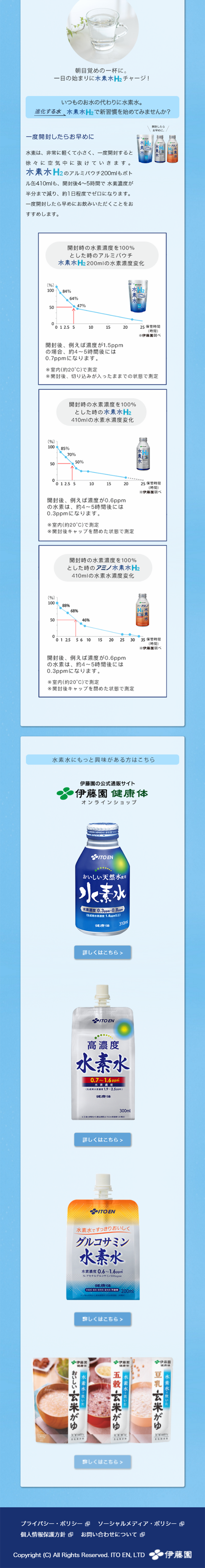 Hydrogen Water H2 LP design (Beverages and Alcohol / Orange tones / Health and Wellness) Mobile version