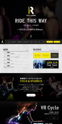CYCLE & STUDIO R Shibuya LP design (sports / Black-colored / Cool style) PC version