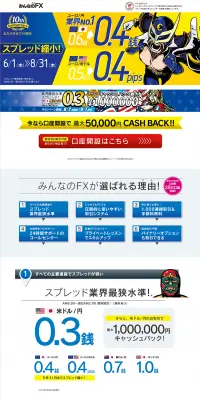 みんなのFXのLPデザイン（サービス・保険・金融／イエロー系／かっこいい系）PC版