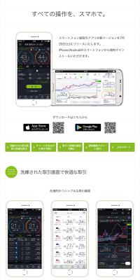 Smartphone app DMMFX LP design (Internet service / Green tones / Simple) PC version