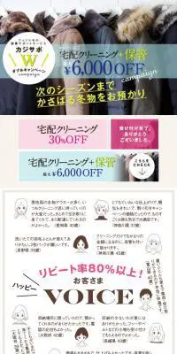 カジサポＷキャンペーンのLPデザイン（サービス・保険・金融／ホワイト系／シンプル系）スマホ版
