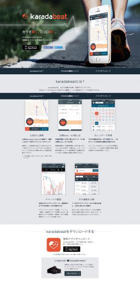 karadabeatのLPデザイン（インターネットサービス／ブルー系／シンプル系）PC版