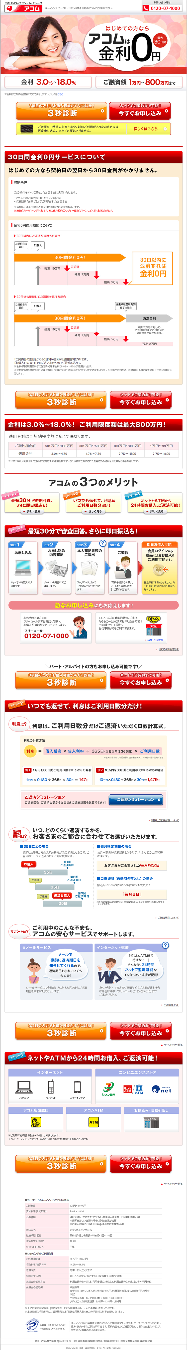 Cash Advance / Card Loan LP design (Services, Insurance, and Finance / Red tones / Lively type) PC version