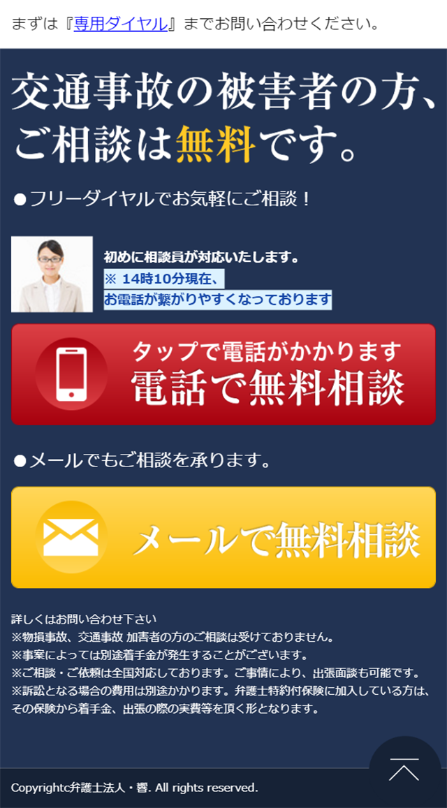 Free Consultation LP design (Services, Insurance, and Finance / Shades of blue / Trust and Safety) Mobile version