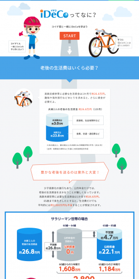 iDeCo LP design (Services, Insurance, and Finance / Shades of blue / Simple) PC version