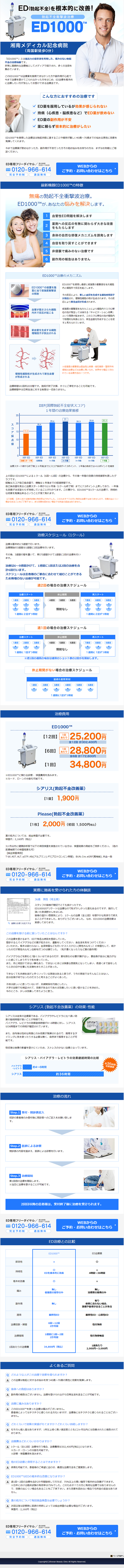 ED1000のLPデザイン（サービス・保険・金融／ブルー系／シンプル系）PC版