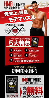 HMB Ultimate Super Body Make LP design (Health and Beauty Foods and Supplements / Black-colored / Cool style) PC version