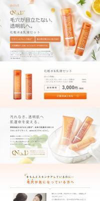 Lotion & Emulsion Set skinvill LP design (Skincare, Bodycare, Haircare / Orange tones / Refined style) PC version