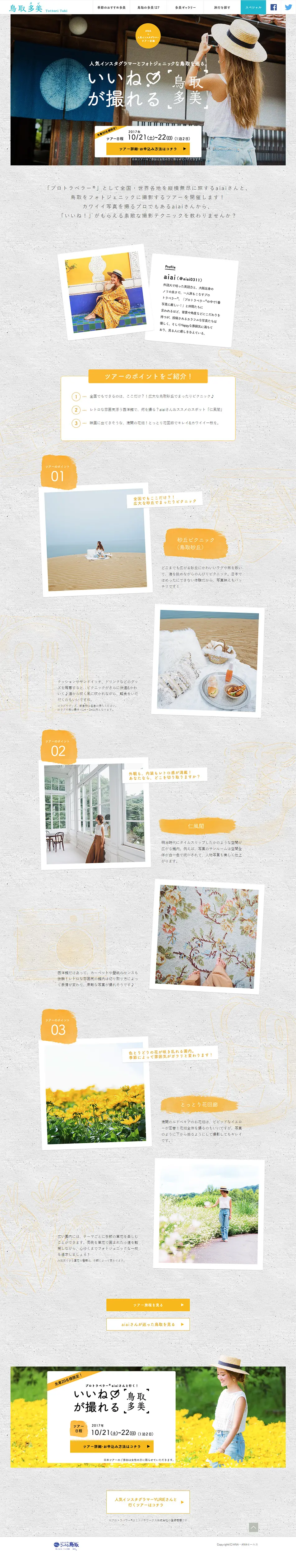 いいねが撮れる鳥取多美のLPデザイン（インターネットサービス／ベージュ系／アート・芸術系）PC版