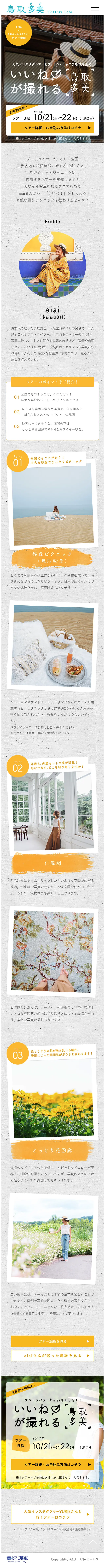 いいねが撮れる鳥取多美のLPデザイン（インターネットサービス／ベージュ系／アート・芸術系）スマホ版