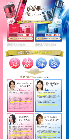 10-day trial set LP design (Beauty, Skincare, Fragrance / Shades of blue / Lively type) PC version