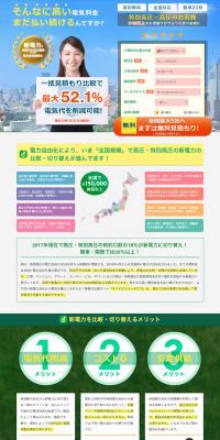 Bulk Estimate for High-Voltage Electricity Rates LP design (Internet service / Green tones / Lively type) PC version