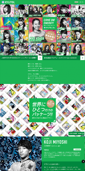 XYLITOL 20thのLPデザイン（サービス・保険・金融／グリーン系／にぎやか系）PC版