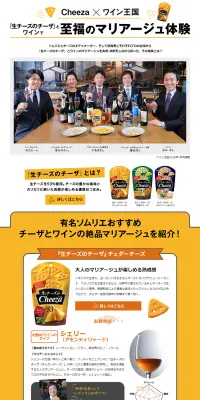 チーザ × ワイン王国のLPデザイン（サービス・保険・金融／イエロー系／キレイ系）PC版