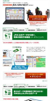 JRA-VAN NEXT LP design (Internet service / Green tones / Simple) PC version