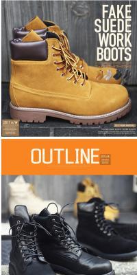 Boots Men's Yellow Boots LP design (Shoes / Orange tones / Simple) PC version