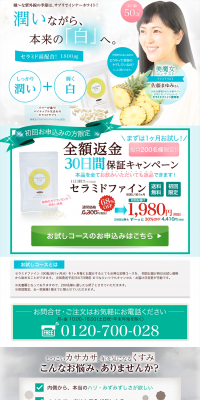 Ceramide Fine LP design (Health and Beauty Foods and Supplements / Green tones / Refined style) PC version