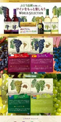 ワールドセレクションのLPデザイン（飲料・お酒／ゴールド系）PC版