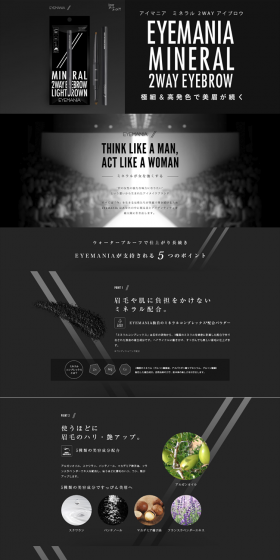 Mineral 2-Way Eyebrow LP design (Beauty, Skincare, Fragrance / Black-colored / Simple) PC version