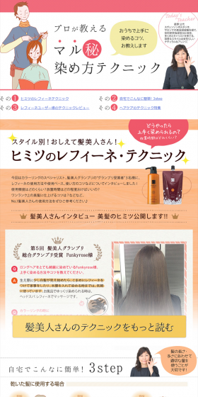 Professional's Secret Dyeing Techniques LP design (Services, Insurance, and Finance / Beige tones / Refined style) PC version