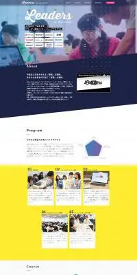 ITリーダー創造インターンシッププログラムのLPデザイン（サービス・保険・金融／グレー系／シンプル系）PC版