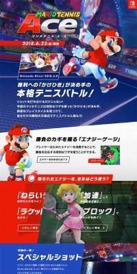 Mario Tennis Ace LP design (Books, Music, Games / Shades of blue / Lively type) PC version