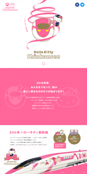 Hello Kitty Shinkansen LP design (Services, Insurance, and Finance / Pink shades / Simple) PC version