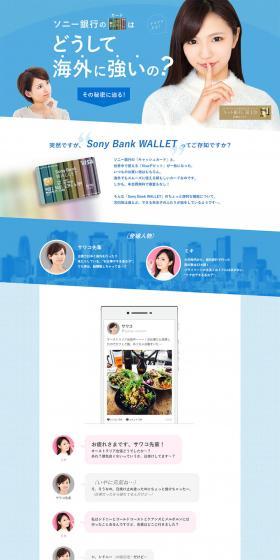 Sony Bank WALLET LP design (Insurance, Finance, Credit / Shades of blue / Simple) PC version