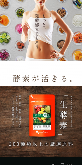 Vegetable Enzyme LP design (Health and Beauty Foods and Supplements / Brown tones / Clean-cut) PC version