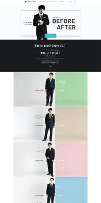 Tailored Suits Before & After LP design (fashion / Multi-color type / Simple) PC version
